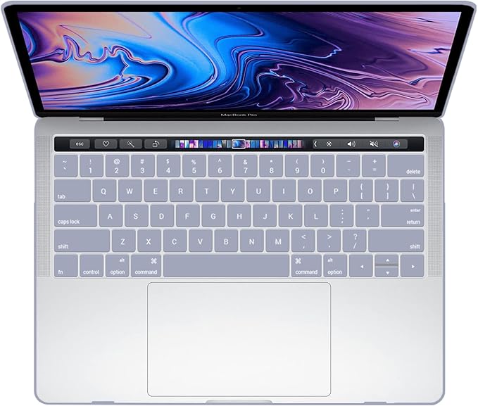 IBENZER Compatible with MacBook Pro 15 Inch Case 2019 2018 2017 2016 A1990 A1707, Hard Shell Case with Keyboard Cover & Type C Adapter for Mac Pro 15 Touch Bar, Lavender Gray, T15LVGY+1TC