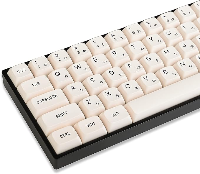 GTSP XDA Honey Milk Keycaps PBT Japanese Bee keycap 140-Key Set for Cherry MX Covers Fullsize 60% 65% 75% Keyboard（XDA/Honey Milk）