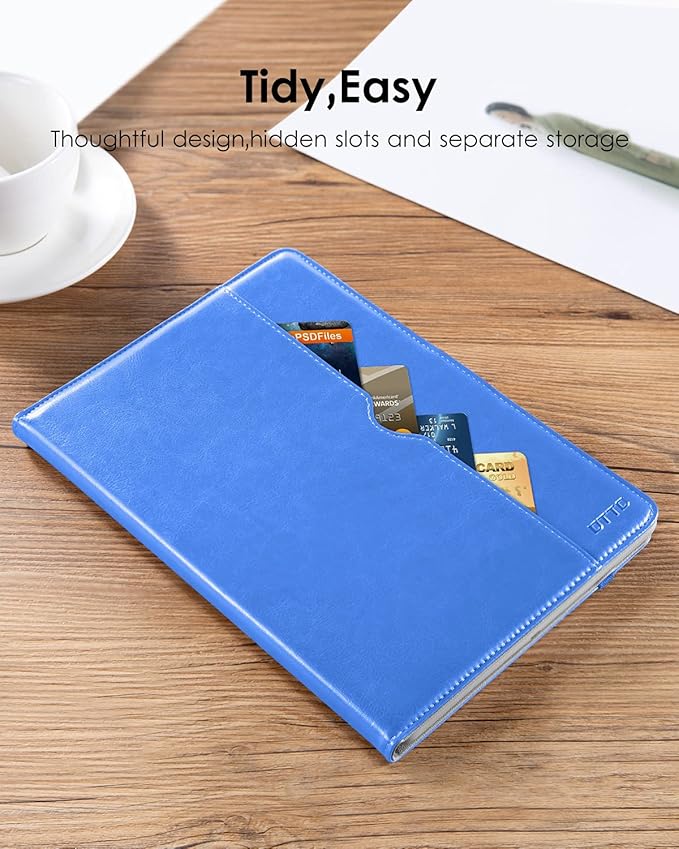 DTTO for iPad 9.7 Inch 5th/6th Generation 2018/2017 Case with Apple Pencil Holder, Premium Leather Folio Stand Cover Case for Apple iPad 9.7 inch, Also Fit iPad Pro 9.7/Air 2/Air - Royal Blue