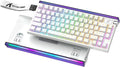 ATTACK SHARK R85HE Wired 75% Hall Effect Rapid Trigger Mechanical RGB Gaming Keyboard with 8K Polling,0.05mm RT Accuracy,0.08MS Latency,Magnetic Switch,5Layer Sound Damped,Driver for PC(White Contour)