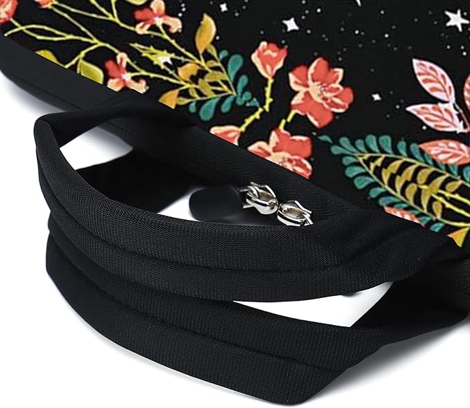AMARY Laptop Sleeves 11.6" 12" Laptop Handle Bag Neoprene Notebook Carrying Pouch Chromebook Sleeves case Ultrabook Case Tablet Cover Fit Apple MacBook Air HP DELL Lenovo Asus(Flowers Moon)
