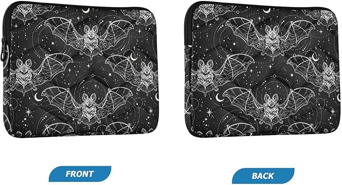 Bat Halloween Laptop Sleeve 13 inch Cute Laptop Bag 14 inch Waterproof Computer Bag for Women Laptop Accessories Computer Cover Bag for Tablet Men