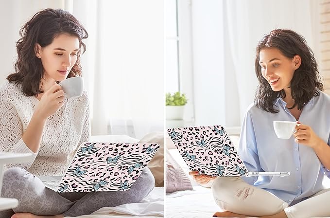 Tuiklol for 2026 MacBook Neo 13 Inch A18 Pro Chip Case, (Model A3404) Anti-Scratch Anti-Drop Slim Hard PC Shell Case with Shockproof Protective MacBook Neo Laptop Cover, Leopard Butterfly