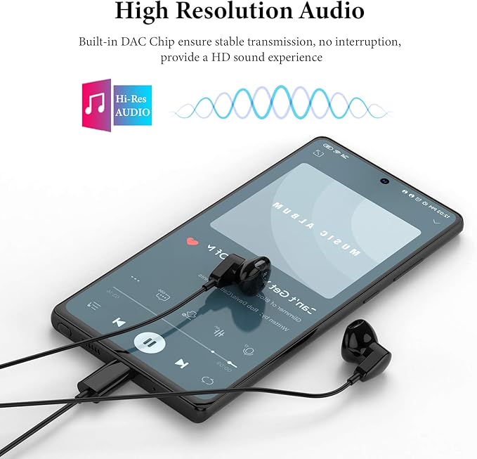 APETOO USB C Headphones for iPhone 17 16 Pro Max 15 Plus iPad Air HiFi Stereo USB-C Wired Earbuds with Microphone Volume Control Type C Earphones for Samsung S25/S26/S24/S23/S22/Pixel/OnePlus/Android