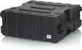 Gator Cases Pro Series 4U Rolling Rack Case with 19" Depth, Tow Handle & Recessed Wheels, Roto Molded Made in USA (G-PROR-4U-19)