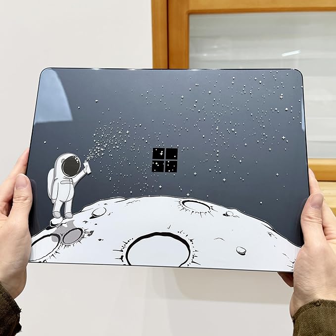 DONGKE Case for Microsoft Surface Laptop (2024), Windows 11 Copilot+ PC, 13.8 Inch Touchscreen Display, Protective Plastic Hard Shell Case with Keyboard Cover & Screen Protector - Astronaut