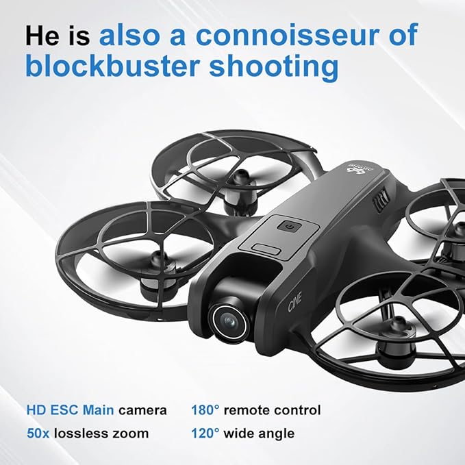 Hobby Mini Drone With Display Screen, Dual Cameras, 360° Propeller Guard, Optical Flow Positioning, Brushless Motor, One Key Takeoff/Landing, Headless Mode, Hovering, LED Light, 2 Batteries, Handbag, Beginner-Friendly FPV Remote Control Quadcopter, Sma...