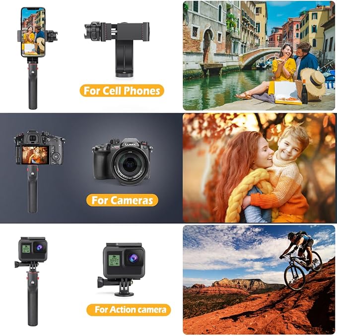 Smartphone Video Rig, Filmmaking Vlogging Cage, Phone Stabilizer Tripod Mount with Wireless Remote Shutter for All iPhone and Android Smartphones