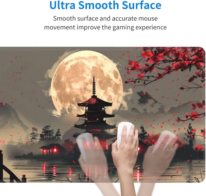 Mouse Pad Gaming - Large Mouse Pad for Desk with Waterproof Surface & Durable Design Desk Mat for Desktop & Office Accessories (Midnight Blossoms)