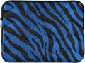 Laptop Case Sleeve, Blue Tiger Print Black Animal Shockproof Protective Computer Carrying Cover, Briefcase Handbags 13-13.3inch Laptop Sleeve Bag