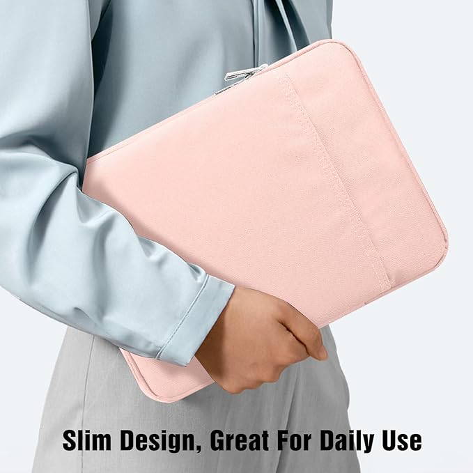 TiMOVO 13 Inch Tablet Sleeve for iPad Air 13" M3 2025, iPad Pro 13"/12.9", Galaxy Tab S9 Plus/S10+/S9 FE+, Remarkable Paper Pro 11.8", Protective Pocket Bag, Pink