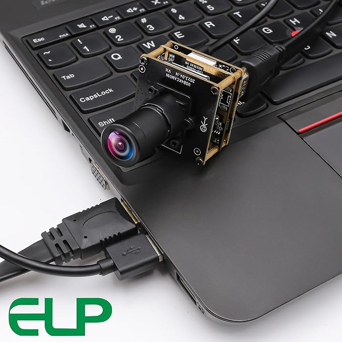 ELP 4K USB HDMI Camera Module Night Vision PC Camera for Computer Monitor with Simultaneous 2X Digital Zoom and 8mp Resolution, Ideal for Security and Laser Engraver Applications