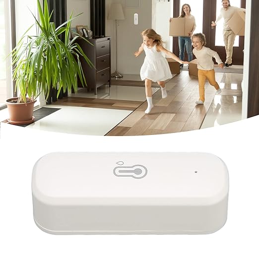 Hygrometer Thermometer Sensor, Indoor Outdoor Temperature Humidity Monitor with App Notification and Alert, Compatible with Assistant
