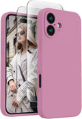 FireNova Designed for iPhone 16 Plus Case, Silicone Upgraded [Camera Protection] Case, Soft Anti-Scratch Microfiber Lining Inside, 6.7 inch, Lilac Purple