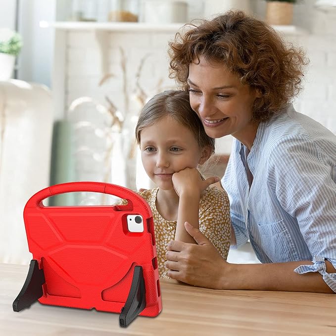 SUPLIK Kids Case for iPad Air 5th/4th Generation (10.9 inch,2022/2020), Built with Screen Protector, iPad Air 5 Kidproof Case with Handle Stand for Apple iPad Air Gen 4/5&Pro 11 Old Version, Red
