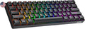 Geeky GK61 60% | Hot Swappable Mechanical Gaming Keyboard | 61 Keys Multi Color RGB LED Backlit for PC/Mac Gamer | ANSI US American Layout (Black, Mechanical Brown)