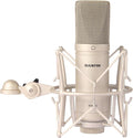 SUUNTOK Condenser Microphone XLR, Large Diaphgram Professional Recording Cardioid Microphone Kit with Shock Mount, for Studio, Live Streaming, Podcas (Silver)