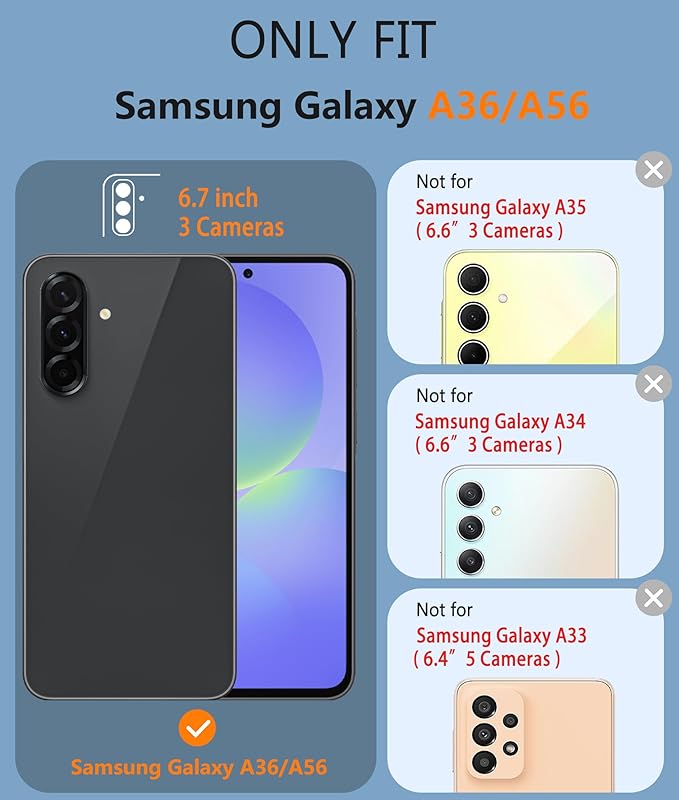 FNTCASE for Galaxy A36-5G Phone Case: Samsung A36 5G Magnetic Cover [Fit for Magsafe] with Screen Protector, Anti-Slip Textured, TPU+PC Dual Layer Shockproof, Military Grade Drop Protection (Black)