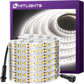 Outdoor LED Strip Lights Waterproof White, 16.4ft High Density Dimmable Tape Light 5000K, IP67, 600 LEDs, 300Lm/ft, 12V Flexible Rope Lights for Home, Balcony, Roof, Patio(Power Source Not Included)