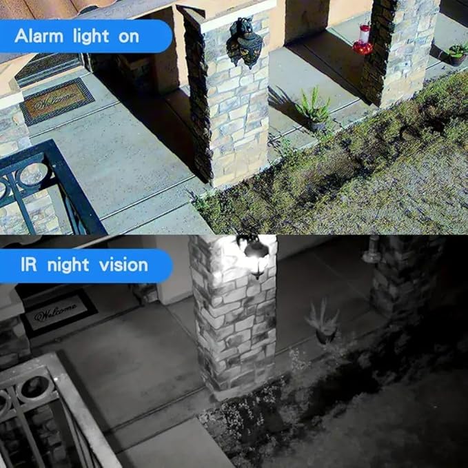 EVERSECU 2K WiFi PTZ Bullet Camera, Outdoor/Indoor, Pan/tilt, 2-Way Audio, Night Vision, Motion Detection Auto Tracking, Waterproof, Remote Access, RTSP Stream, Compatible with Alexa(4pack)