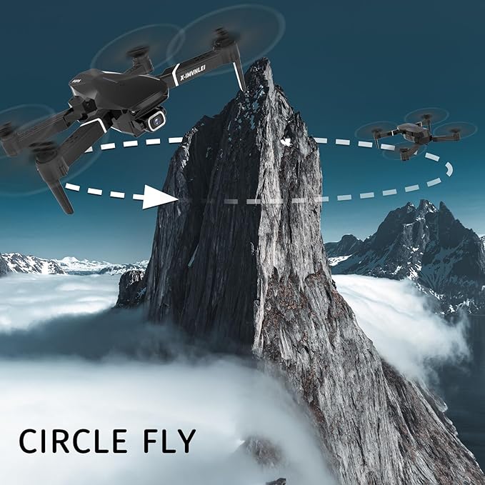 X9 4K GPS Drone with Camera for Adults Beginners, Foldable FPV RC Quadcopter, Optical Flow Positioning, Auto Return, Follow Me, Trajectory Flight, 3D Flip, Modular Batteries