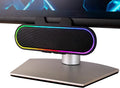 Cyber Acoustics USB Speaker Bar with LED Lights (CA-2890GX) – USB Powered Speaker Bar for PC and Mac, Dynamic LED Lights Sync to Music, Clamps to Monitors up to 1.5 Inches, Great for Music and Gaming