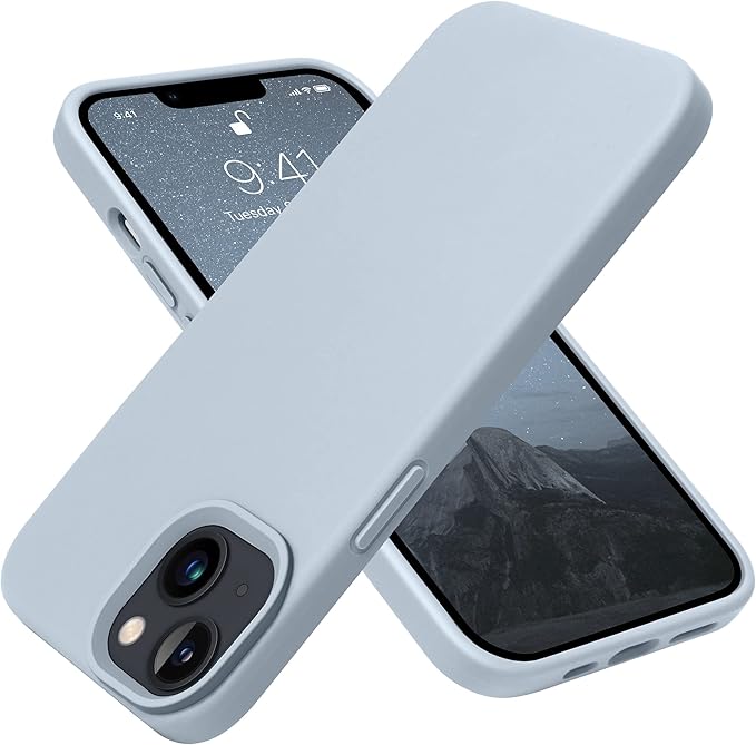 OTOFLY Designed for iPhone 13 Case, Silicone Shockproof Slim Thin Phone Case for iPhone 13 6.1 inch Nattier Blue