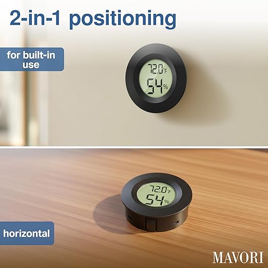 3 x Digital Hygrometer Thermometer for Indoor – Mini Humidity Meter with Accurate Sensor Temperature and Humidity Monitor for Home, Humidor, Reptile Tank – Fahrenheit (℉) /Celsius(℃)