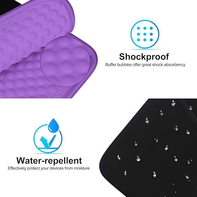 Lacdo Tablet Sleeve Case for 13 inch New iPad Air M4 M3 M2 2026-2024, 13 inch iPad Pro M5 M4 2025-2024, 12.9 inch iPad Pro 6 5 4 3 with Magic Keyboard and Smart Keyboard Folio Protective Bag, Purple