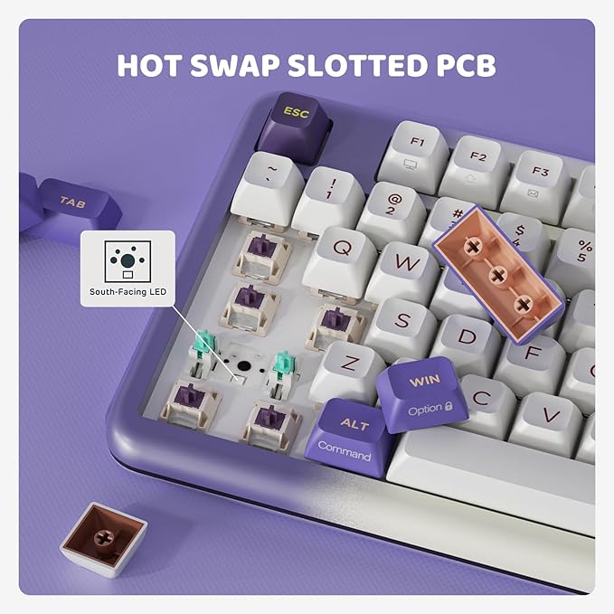 KZZI Z98 Wireless Mechanical Keyboard, Smart Display & Knob, BT5.0/2.4GHz/USB-C, Hot Swappable Custom Keyboard, Pre-lubed Linear Switches, Gasket Mount, RGB Creamy Gaming Keyboard
