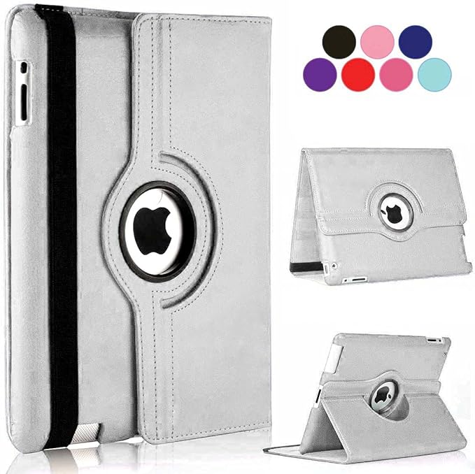 Vultic Rotating Case for iPad 11 inch A16 [11th Gen 2025] / 10.9 inch [10th Gen 2022], 360 Degree Stand [Auto Sleep/Wake] Folio PU Leather Smart Cover (Silver)