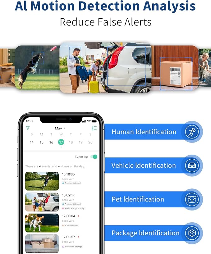 Armorcope Security Cameras Wireless Outdoor, Battery Powered 2k Color Night Vision, AI Motion Detection, IP66 Weatherproof, 2-Way Talk, SD/Cloud Storage, 2.4Ghz WiFi Cameras for Home Security
