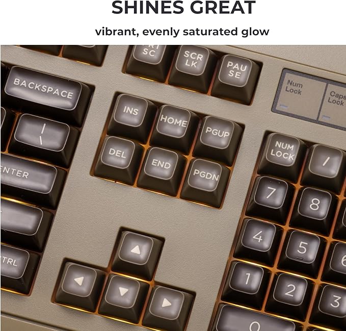 FL·ESPORTS OG104 Retro Tri-Mode Mechanical Keyboard, 104 Keys Heavy Gaming Keyboard, Hot Swappable, SA Profile PBT Keycaps, 4000mAh for Mac/PC - Pre-lubed Creamy Linear Switches | Brown