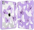 May Chen Case for iPad Pro 11-Inch M5/M4 2025/2024 (6th/5th Generation), Clear Transparent Print Back Shell Slim Stand Shockproof Tablet Cover, Auto Wake/Sleep, Butterfly P787