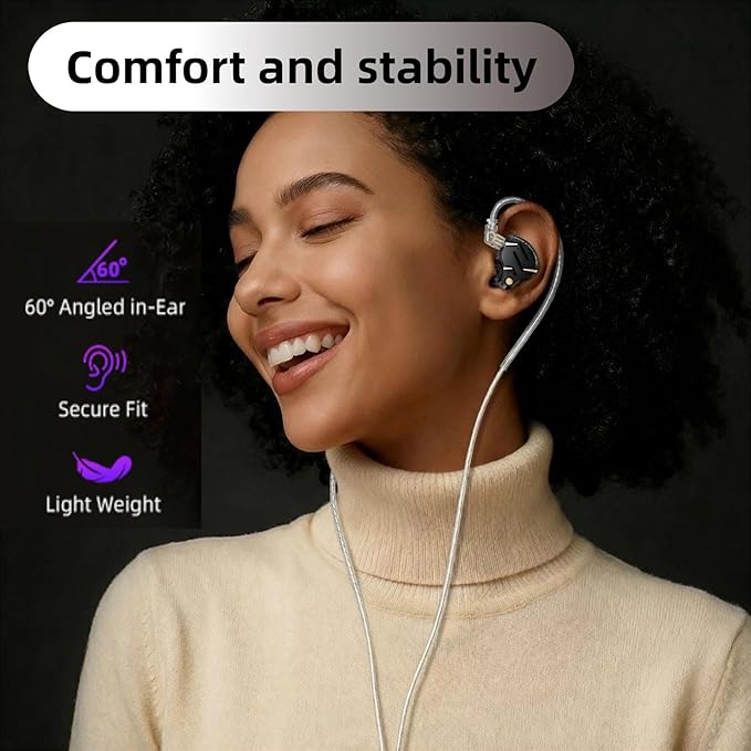KZ ZS12 PRO 2 in Ear Monitor Headphones, 5BA+1DD 6 Hybrid Driver Gaming Earbuds Wired Earphones, HiFi Clarity Sound Immersive Bass IEMs for Gaming Musicians Singer Audiophile (Silver with Microphone)