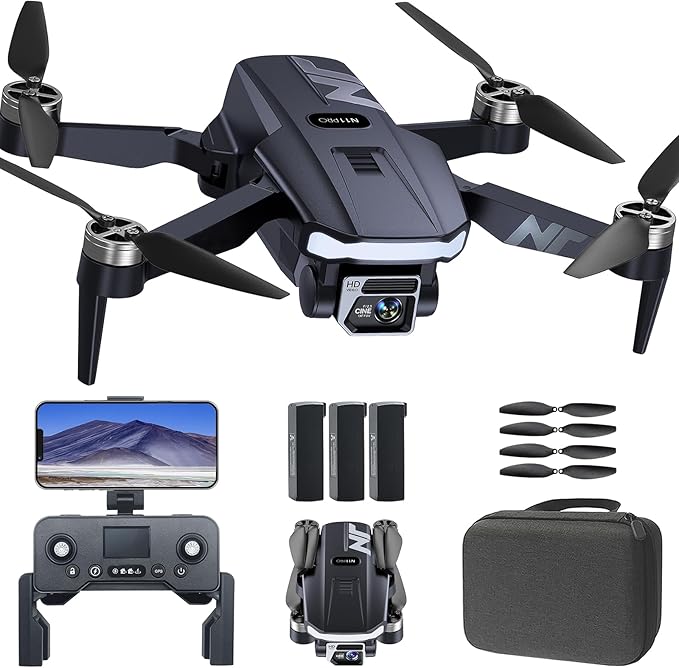 4K UHD GPS Drone with Camera for Adults N11 Pro, 90 Min 3 Battery Long Flight Time, Auto Return, Follow Me, Long Control Range, Brushless Motor, 5G FPV RC Quadcopter for Beginners