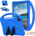 Kids Case for iPad Air 11 inch M4/M3/M2 (2026/2025/2024) with Pencil Holder/Shockproof Handle/Kickstand/Slim Lightweight Soft EVA Foam Folio Stand Tablet Protective Girls Boys Cover, Blue