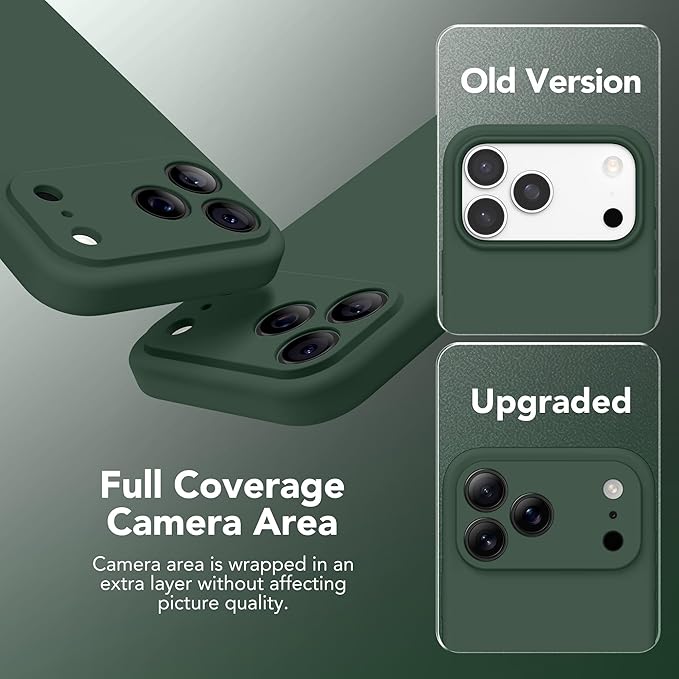 Magnetic for iPhone 17 Pro Max Case, Compatible with MagSafe, [Full Camera Protection][Screen Protector] Silicone Shockproof Protective Phone Case for iPhone 17 Pro Max 6.9", Alpine Green