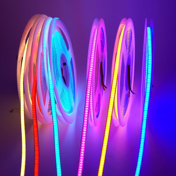 5mm COB LED Strip ,12V 400LEDs/m RA>90 High CRI LED Tape Light,Multiple color options, Cuttable Flexible,16.4FT 2000LEDs IP30 COB LED Light for Indoor House Kitchen Room Decor (Natural White 4000K)