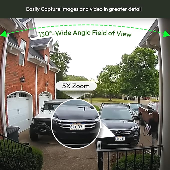ELECCTV 2K Solar Camera Outdoor Wireless, 2.4/5 Ghz WiFi Cameras for Home Security,130°-Wide View,Color Night Vision, IP65 Waterproof,2-Way Audio,Cloud/SD, Support Alexa