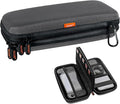 Double-Layer Electronics Organizer Travel Case - Hard Carrying Case with Multiple Pocket - Portable Zipper Cord Tech Pouch Bag for Charger, Phone, Power Bank, Cable, USB Flash Drive, SD Card, Adapter