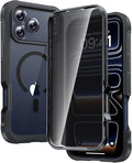 Diaclara Magnetic Designed for iPhone 17 Pro Max Case Full Body Bumper,[Compatible with MagSafe] Military Drop Proof Cover with Built-in Privacy Screen Protector,Black