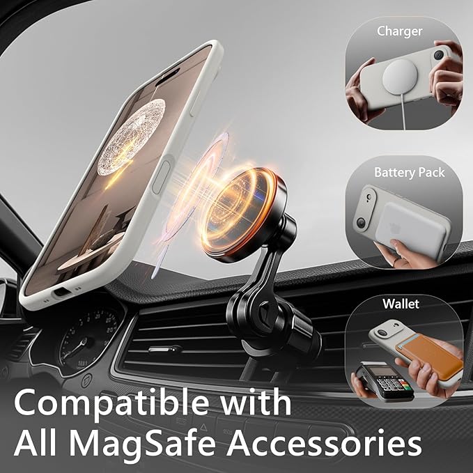 FireNova Magnetic for iPhone Air Case, Compatible with MagSafe, [Integrated Silicone Camera Control Button] [Camera Protection] Microfiber Lining Phone Case for iPhone 17 Air, 6.5", Natural Titanium