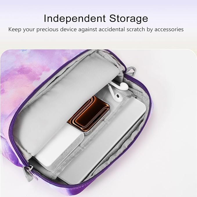 TiMOVO Laptop Sleeve Bag for MacBook Neo 13 inch 2026 Model A3404 with A18 Pro Chip, Handle Carrying Case with Shoulder Strap, Watercolor Purple