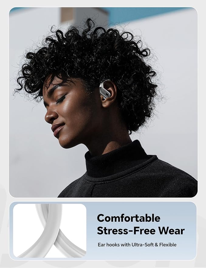 Wireless Earbuds Sports Bluetooth Headphones: Sweatproof & Waterproof, 40H Playtime Stereo Deep Bass Over Ear Buds with Earhooks, Easy Button Controls, Secure Fit Earphones for Gym Running Workout