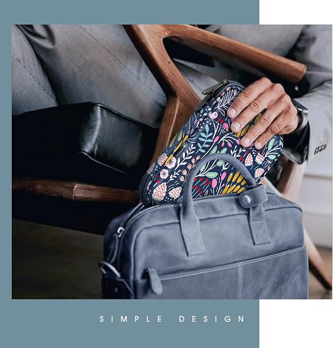 TiMOVO 6-7 Inch Tablet Sleeve for eReader Book Paperwhite/Colorsoft Signature Edition, Protective Sleeve Cover Case with Pocket for E-Reader/Oasis & Kobo Devices, Colorful Flower