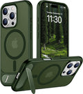 Magnetic Compatible with iPhone 16 Pro Case, [Built-in Invisible Kickstand][Compatible with MagSafe][Military Grade Shockproof] Slim Translucent Matte Phone Case for iPhone 16 Pro 6.3"