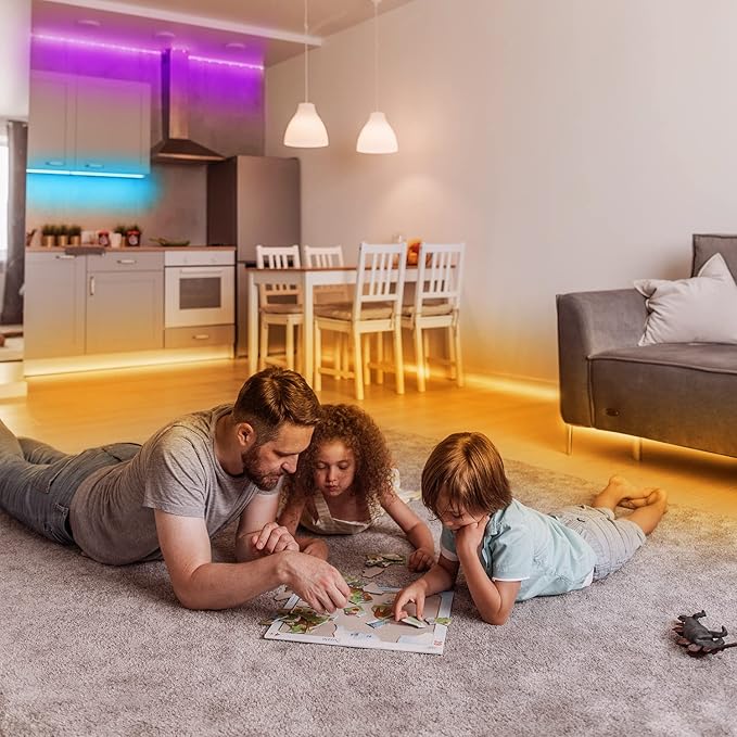 phopollo LED Lights for Bedroom 200ft, Music Sync Color Changing, Smart App Control with Remote, Ultra-Long LED Strip Lights for Party, Home Decoration.