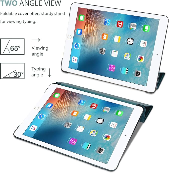 ProCase Smart Case for iPad Pro 9.7 Inch 2016, Ultra Slim Lightweight Stand Smart Case Shell with Translucent Frosted Back Cover for iPad Pro 9.7 Inch (A1673 A1674 A1675) -Emerald