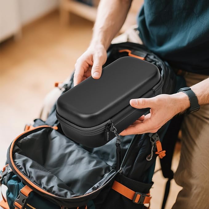 ALKOO Hard EVA Case Compatible with DJI Osmo Mobile 8, 7 & 7P, Protective Travel Organizer for 3-Axis Smartphone Gimbal Stabilizer, Mesh Pocket for Extension Rod, Clamp & Tripod